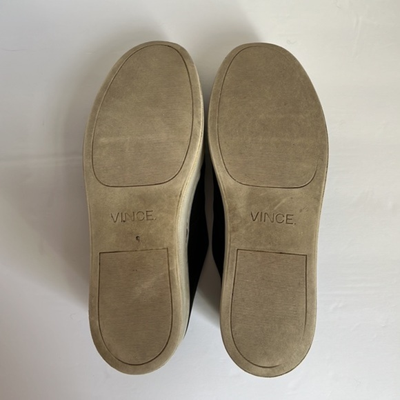 Vince Black Warner Zip-Front Platform Leather Slip on Sneakers Size 8 - Picture 8 of 9